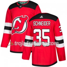 New Jersey Devils tröja Cory Schneider 35 Röd 2017-2018 Adidas Authentic - NHL Tröjor Herr